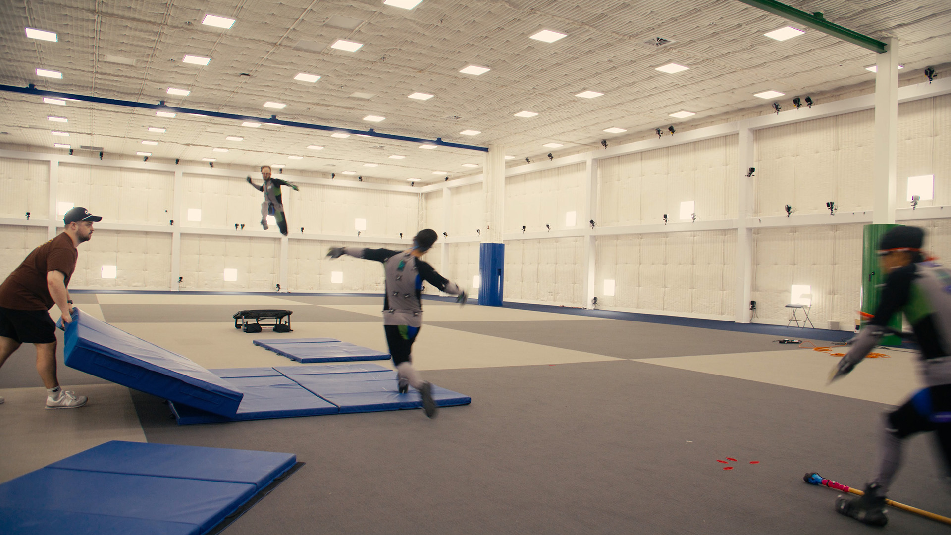 Qualisys motion capture for Animation installed at Beyond Capture Montreal's Main Stage