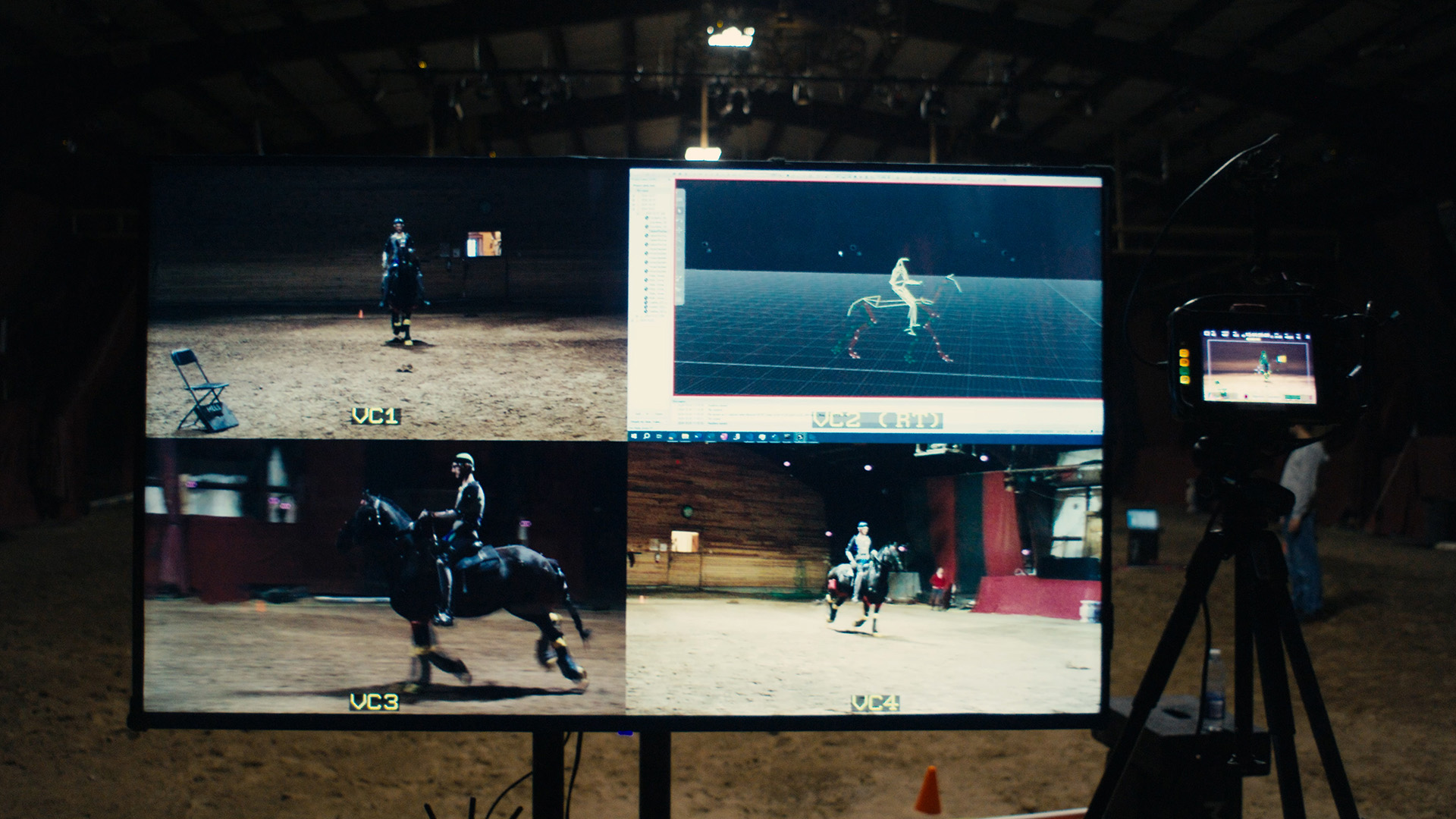 Qualisys motion capture for Animation installed at Beyond Capture Montreal's Main Stage